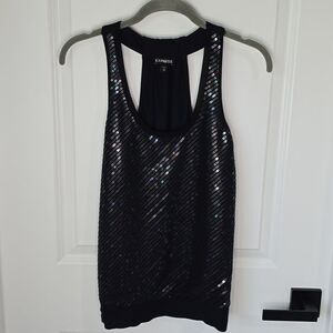 Express Rainbow Colorful Sequin Sleeveless Top - Size XS